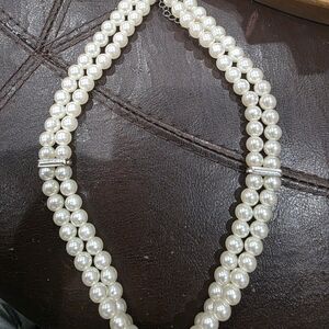 Classic Pearl Double-Strand Necklace - White